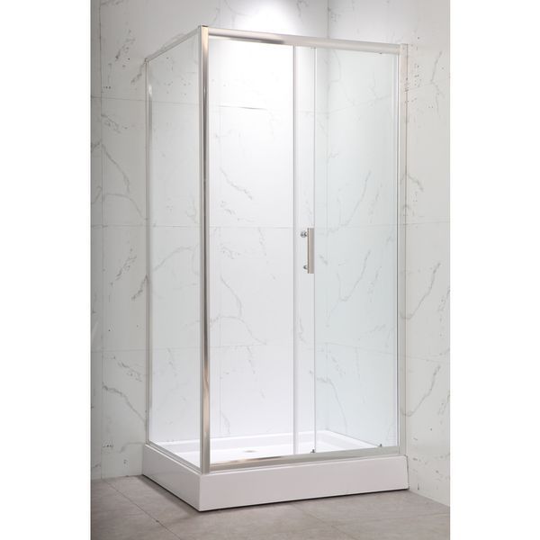 Душова кабіна без піддону MIXXUS HARD SC01-120x80x185-TR CHROME прозоре скло 5мм NEW (MI8369) MI8369 фото