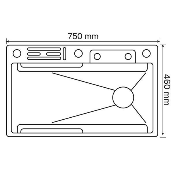 Мийка багатофункціональна Zerix ZH7546-SET-06.SUS304 DECOR з вбудованим змішувачем (ZX5682) ZX5682 фото