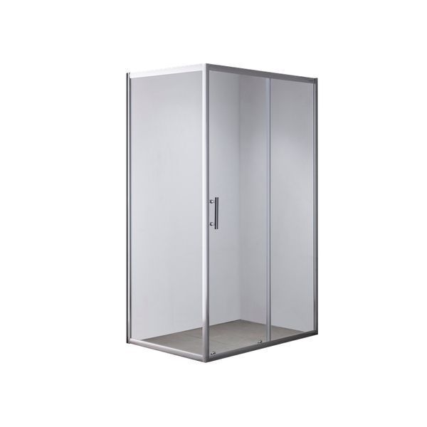 Душова кабіна без піддону Mixxus HARD SC01-120x80x185-TR CHROME прозоре скло 5мм (MI6912) MI6912 фото