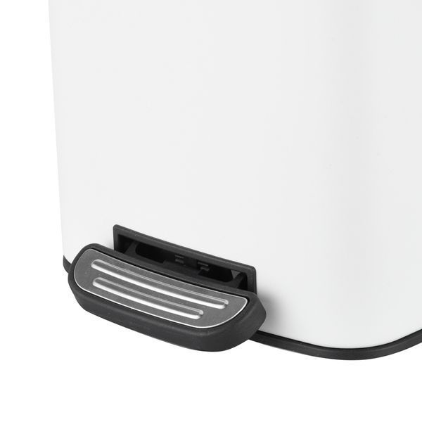 Мусорное ведро с плавным закрытием квадратное Zerix Kubix-TC0106 White 6 л (цвет белый) (ZX6109) ZX6109 фото
