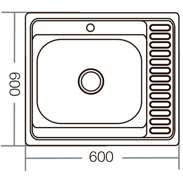 Мийка кухонна Zerix Z6060R-06-160E (Satin) (ZM0577) ZM0577 фото