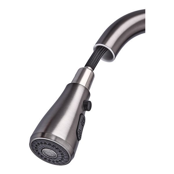 Смеситель для кухни с выдвижной лейкой Zerix PUL-014 Graphite из нерж. ст. SUS304 (кол. графит) (ZX5036) ZX5036 фото