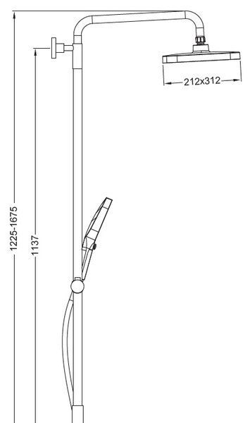 Душевая колонна со смесителем Koer KB-56030-07, 3 функции (KR5429) KR5429 фото