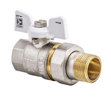Кран з американкою 1/2" (Koer KR.227.W) білий (KR0015) KR0015 фото