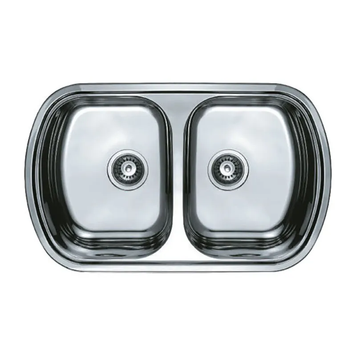 Мойка кухонная Haiba 80x49 Double (polish) (HB0573) HB0573 фото