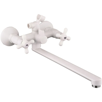 Смеситель для ванны Plamix Pablo-140 Euro Set White (со шлангом и лейкой) (PM0751) PM0751 фото