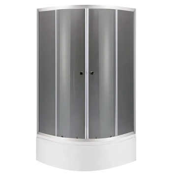 Душова кабіна з високим піддоном Mixxus PLAIN SCT01-90x90x195-GR SATIN сіре тоноване скло 4мм (MI6895) MI6895 фото