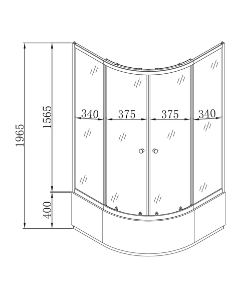 Душевая кабина с высоким поддоном Mixxus PLAIN SCT01-90x90x195-GR SATIN серое тонированное стекло 4мм (MI6895) MI6895 фото