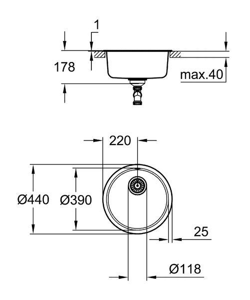 Мойка для кухни из нержавеющей стали Grohe K200 (31720SD0) 31720SD0 фото