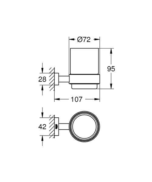 Стакан для зубных щеток Grohe Essentials Cube New (40755001) 40755001 фото