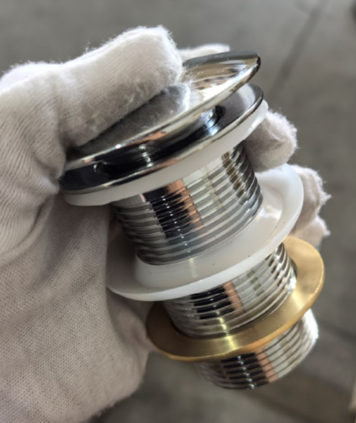 Донный клапан для раковины Koer PW-12-01 1 1/4'' без перелива автоматический СLICK-СLACK (Цвет хром) (KR5798) KR5798 фото