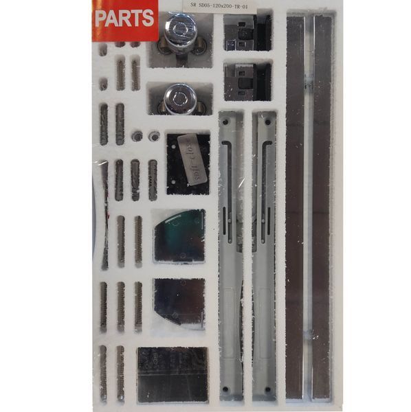 Дверь в нишу Koer SR SD05-120x200-TR-01 прозрачное стекло Easy Clean 6мм, хром (KR5405) KR5405 фото