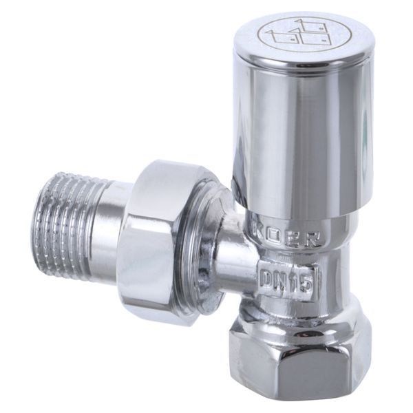 Кран для полотенцесушителя угловой Koer KR.531 - 1/2" (Цена за 1 шт.) (KR3073) KR3073 фото