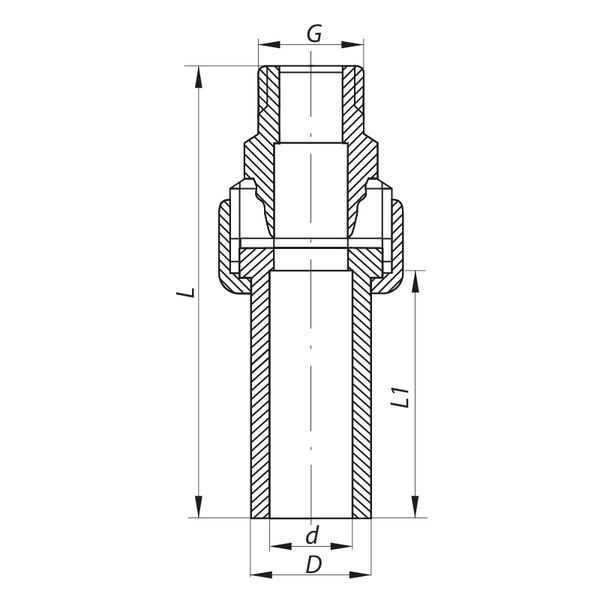 Розбірне різьбове з'єднання НР 20x1 / 2M PPR KOER K0237.PRO (KP2602) KP2602 фото