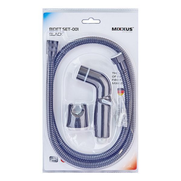 Набор для гигиенического душа Mixxus Bidet SET-001 Black (шланг 1,2м) (LE2774) LE2774 фото