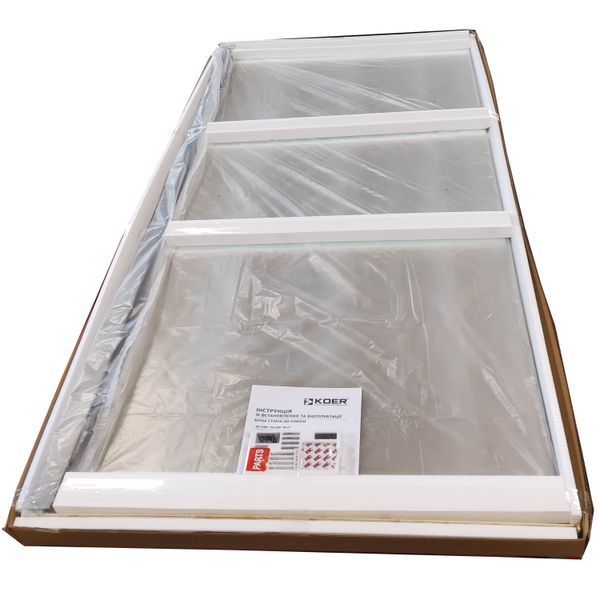 Бічна стінка до кабіни Koer SR SW01-90x200-TR-07 прозоре скло Easy Clean 8мм, графіт (KR5382) KR5382 фото