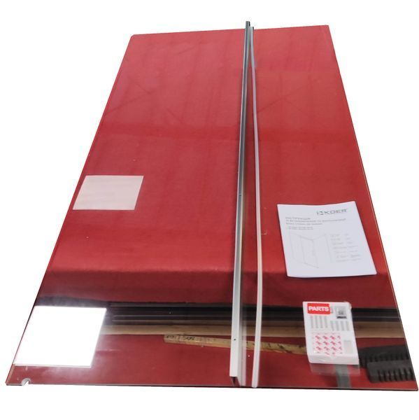 Бічна стінка до кабіни Koer SR SW01-90x200-TR-07 прозоре скло Easy Clean 8мм, графіт (KR5382) KR5382 фото