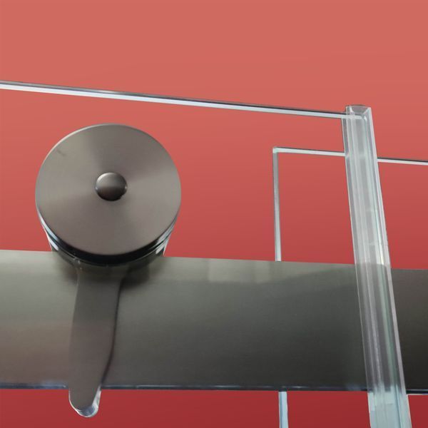 Бічна стінка до кабіни Koer SR SW01-90x200-TR-07 прозоре скло Easy Clean 8мм, графіт (KR5382) KR5382 фото