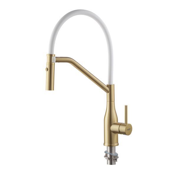 Смеситель для кухни Koer KI-70026-12 с белым силиконовым изливом (KR5212) KR5212 фото