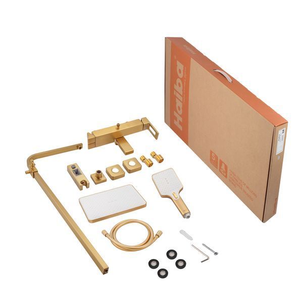 Душевая колонна со смесителем Haiba KANT 009-J BRUSHED GOLD (HB9606) HB9606 фото