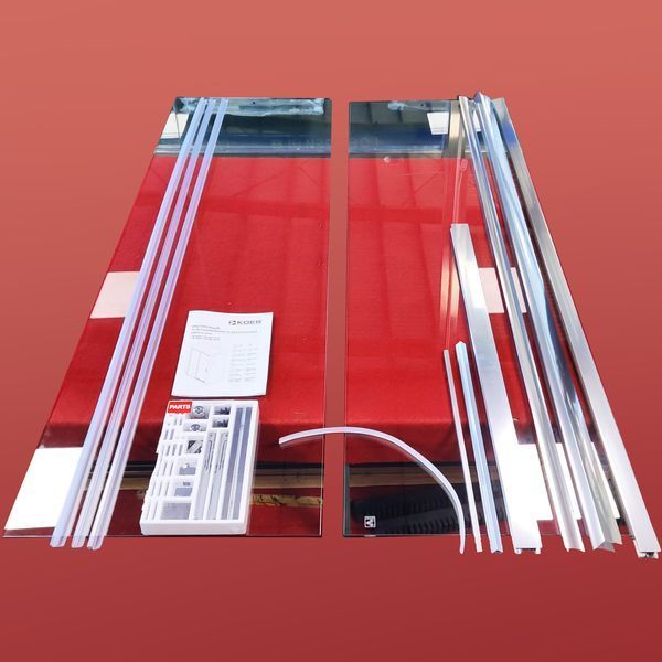 Дверь в нишу Koer SR SD05-120x200-TR-01 прозрачное стекло Easy Clean 6мм, хром (KR5405) KR5405 фото