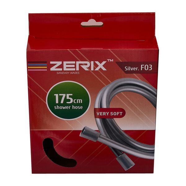 Шланг Zerix Silver.F03 - 175см Упаковка коробка (ZX5685) ZX5685 фото