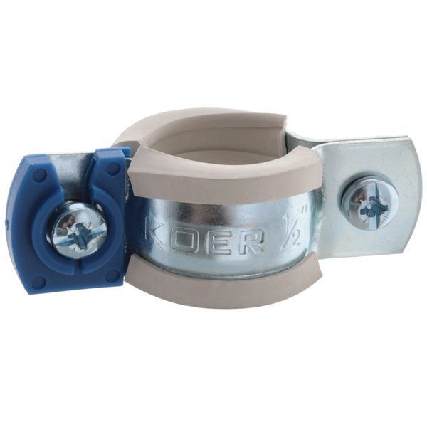 Хомут трубний оцинкований Koer KCB.10.G 1/2" (20-25) сірий (KR2784) KR2784 фото