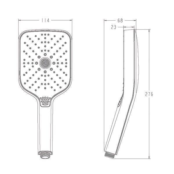 Лейка для душа Koer KP-0412-01 3 функции (Цвет хрома) (KR5416) KR5416 фото