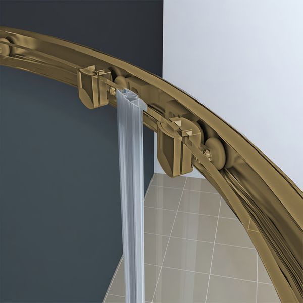 Душевая кабина без поддона Koer SR SC04-90x90x195-TR-12 прозрачное стекло Easy Clean 5мм Матовое золото (KR5681) KR5681 фото