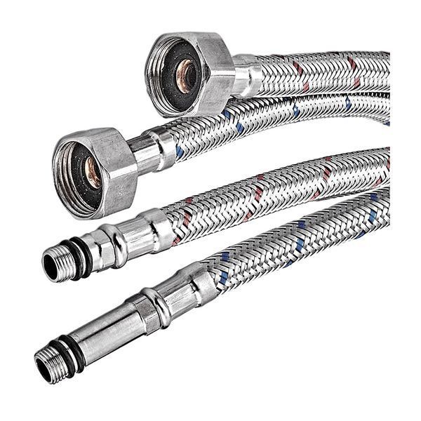 Гибкая подводка Champion FH-01-F1/2"xM10-80 нержавейка (пара) (AC0670) AC0670 фото