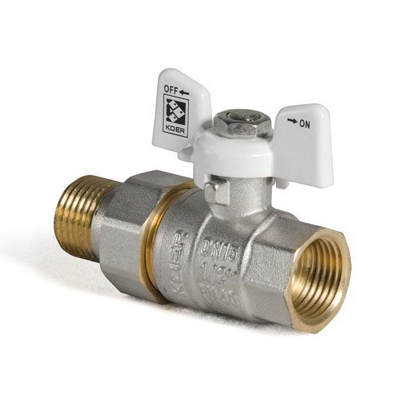 Кран з американкою 1/2" (Koer KR.227.W) білий (KR0015) KR0015 фото