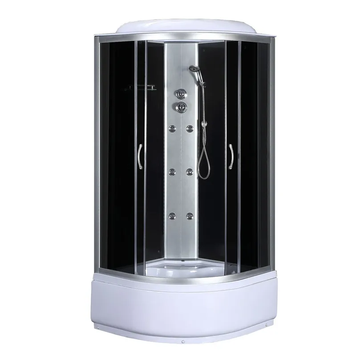Бокс душовий з гідромасажем Mixxus STRONG SBH01-90x90x215-GR SATIN з високим піддоном (MI6889) MI6889 фото