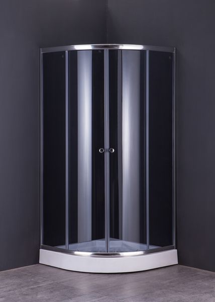 Душевая кабина без поддона Mixxus PLAIN SC01-90x90x185-GR CHROME серое тонированное стекло 4мм (MI6900) MI6900 фото