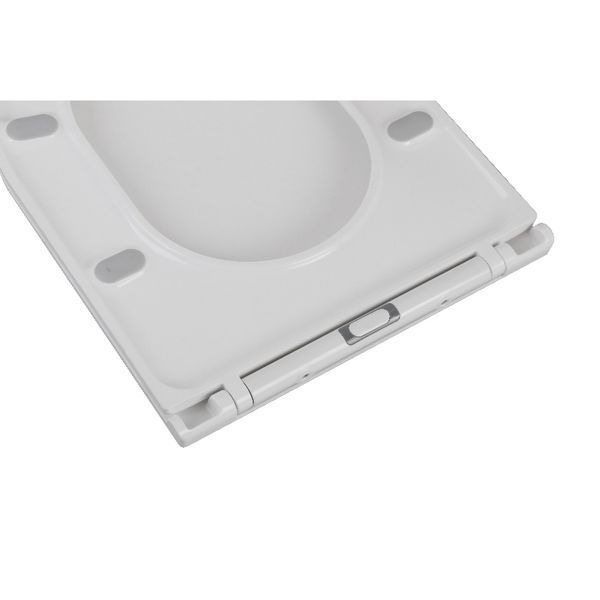 Сидение-крышка для унитаза Mixxus Premium Seat Cover Bevel-2007 460х360х30mm дюропластовое быстросьемное с микролифтом (MP6717) MP6717 фото