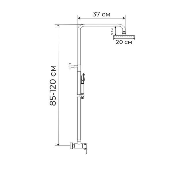 Душевая колонна со смесителем Champion SUS-003-J из нерж. стали SUS304 (CH0325) CH0325 фото