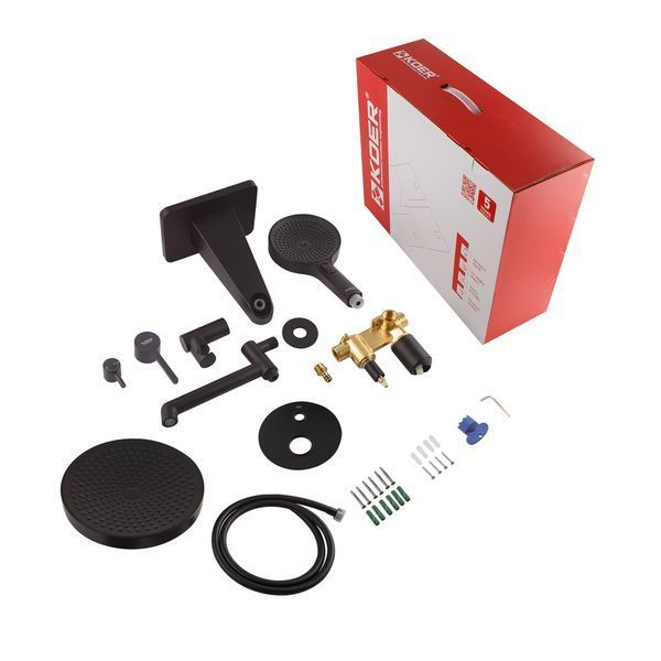 Вбудована душова система Koer KB-66029-05 3 функції Колір чорний (KR5492) KR5492 фото