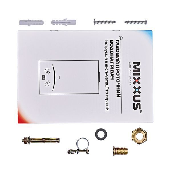 Газовая колонка MIXXUS GWH-0610 BASIC GLASS дымоходная 10 л/мин (панель из стекла с рисунком) (WH0027) WH0027 фото