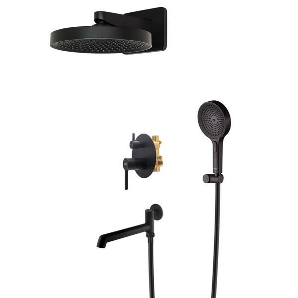 Вбудована душова система Koer KB-66029-05 3 функції Колір чорний (KR5492) KR5492 фото
