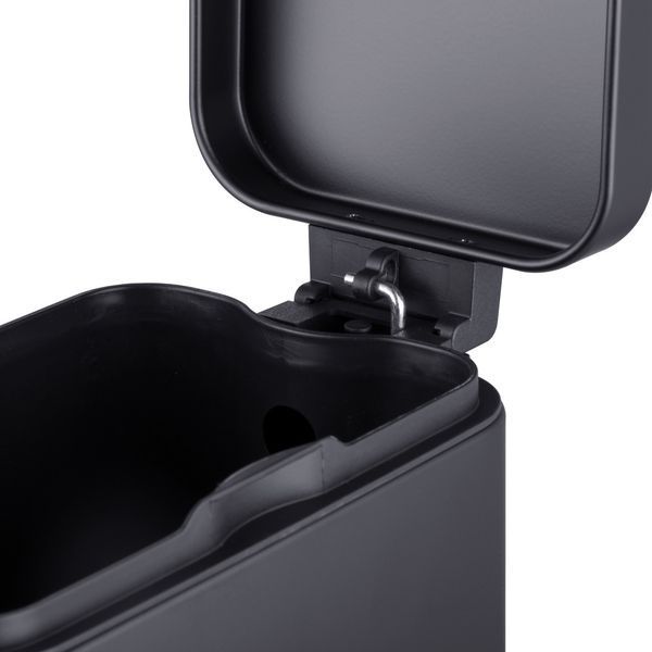 Відро для сміття з плавним закриттям прямокутне Mixxus Premium Quadro-TC0105 Black 5 л колір чорний (MI7061) MI7061 фото