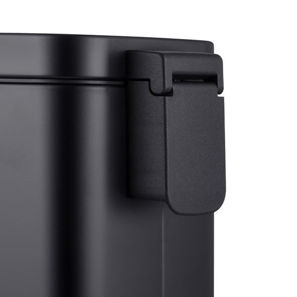 Відро для сміття з плавним закриттям прямокутне Mixxus Premium Quadro-TC0105 Black 5 л колір чорний (MI7061) MI7061 фото