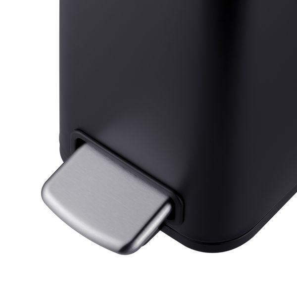 Відро для сміття з плавним закриттям прямокутне Mixxus Premium Quadro-TC0105 Black 5 л колір чорний (MI7061) MI7061 фото