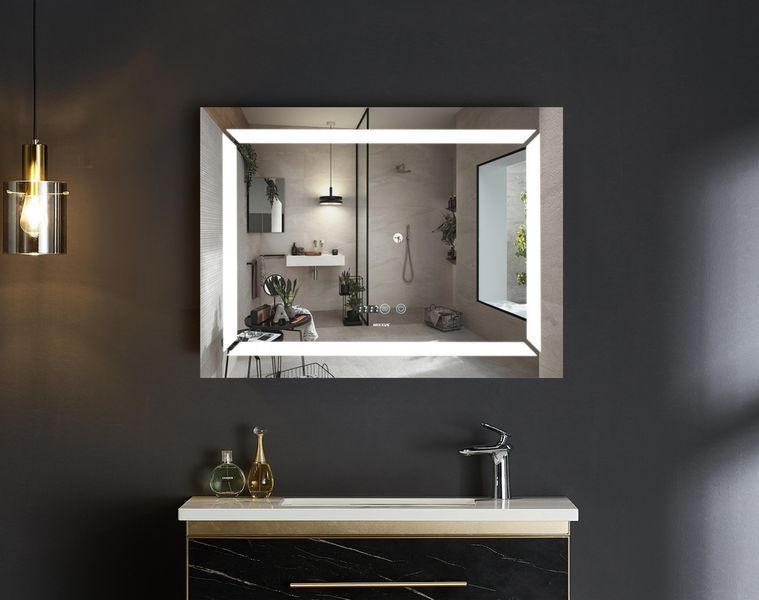 Зеркало Mixxus LIGHT MR01-70x50 с Led Touch, Anti-fog, димером, регулятором яркости, часами (MI6000) MI6000 фото