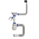 Сифон для кухни Mixxus SK-02-B 3 1/2"x40 с нерж.сеткой, отводом для стиральной машины, гибким прямоуг. переливом (MI8195) MI8195 фото 1