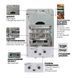 Газовая колонка MIXXUS GWH-0610 BASIC GLASS дымоходная 10 л/мин (панель из стекла с рисунком) (WH0027) WH0027 фото 2