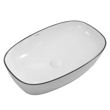 Раковина накладна Mixxus Premium DIVERSE-0111 EDGE BLACK 600х380х140mm (MP6562) MP6562 фото