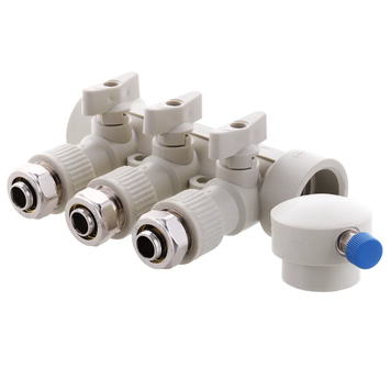 Коллектор распределительный 3-way с фитингом (40x20) PPR Koer K0191.PRO (KP2556) KP2556 фото
