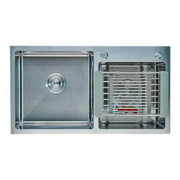 Мойка Zerix ZH7843DS-215 (3.0/1.0) Satin с диспенсером и сушилкой для посуды (ZM5570) ZM5570 фото