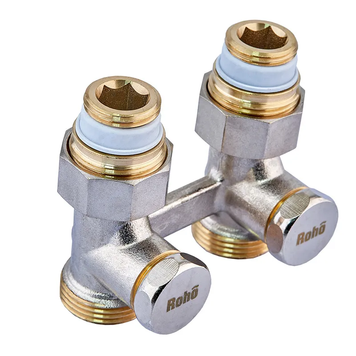 Кран запорный для радиатора Н-образный Roho R5350-075 - 3/4" прямой (RO0213) RO0213 фото