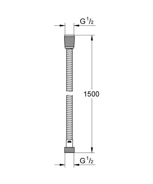 Душовий шланг 1500 Grohe Relexaflex Metal (28105000) 28105000 фото
