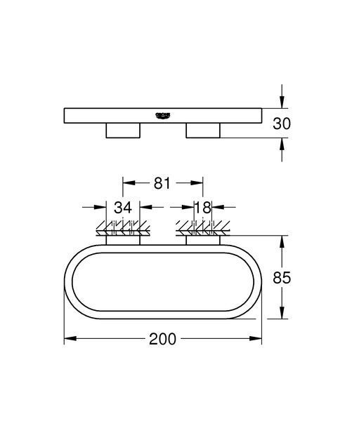 Тримач для рушників Grohe Selection (41035000) 41035000 фото